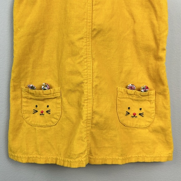 Mustard Yellow Corduroy Kitty Jumper Sz 18M - Picture 3 of 7